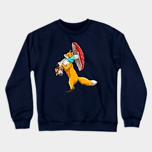 Fox with forest gift mushroom Crewneck Sweatshirt